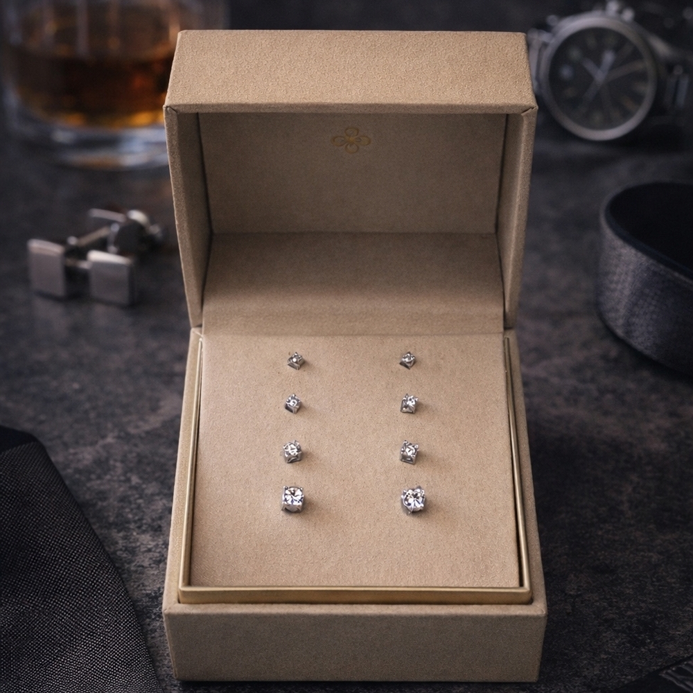 🔥Sterling Silver Cubic Zirconia Earrings Set🔥